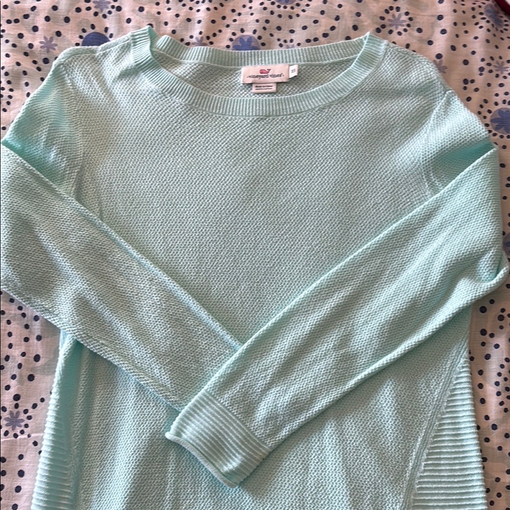 Vineyard Vines Blue Crew Neck Sweater Soft Knit Classic Design